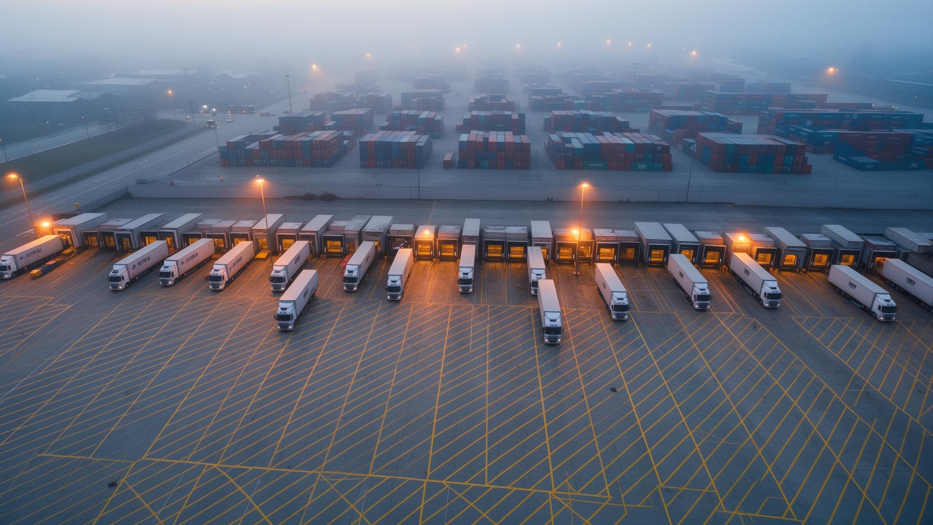 Hub logistico all'alba